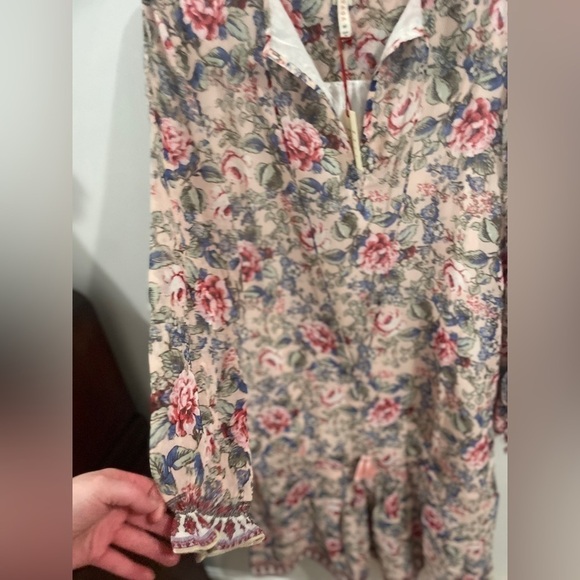 RAGA Anthropologie Floral Long Sleeve Ramona Midi Dress Size Medium NWOT - Picture 5 of 7